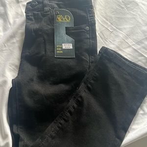 BOYS BLACK STRETCH DENIM JEANS